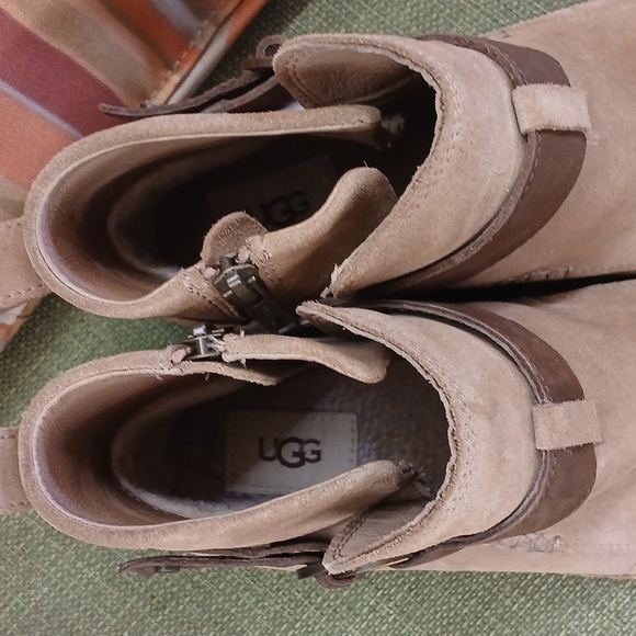 Womans Tan Suede Ankle Boots Uggs